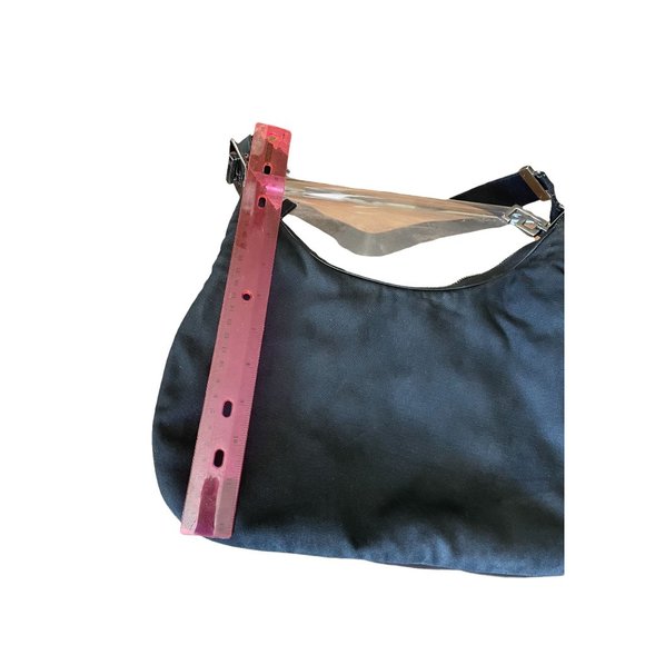 Gucci Black Nylon and Leather Shoulder Bag With G Clasp comes with COA - Picture 14 of 16